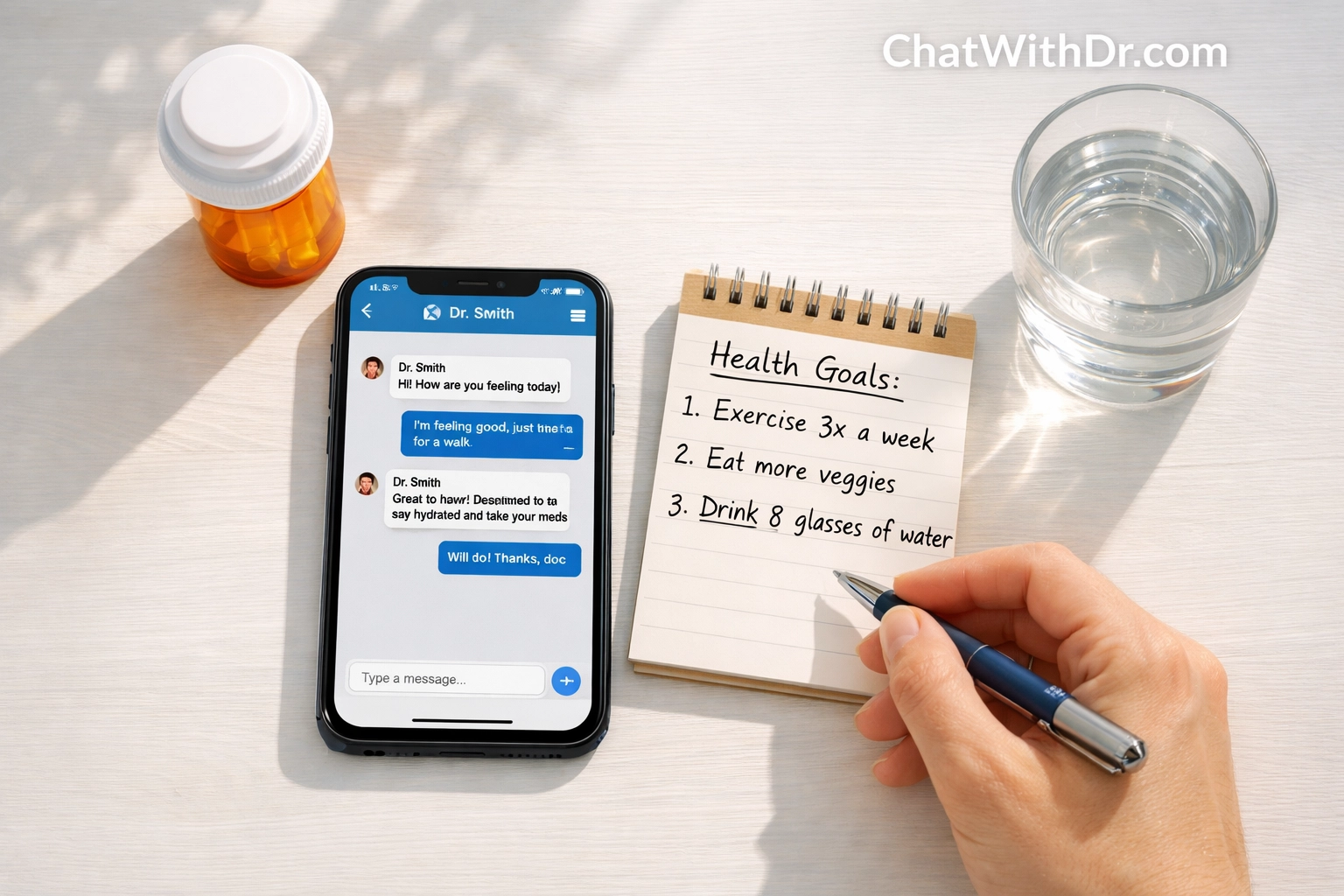 Weight loss medication prescription planning with telehealth doctor consultation and health goals