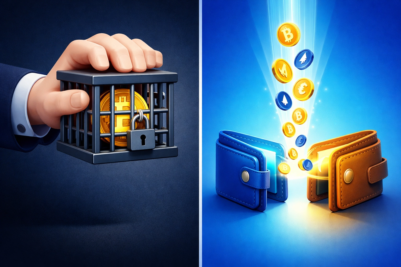 Self-custody crypto payments vs centralized payment processor control comparison