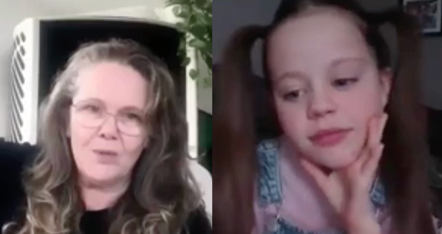 Sarah coaching with Mya (8 years old) in a 1:1 session