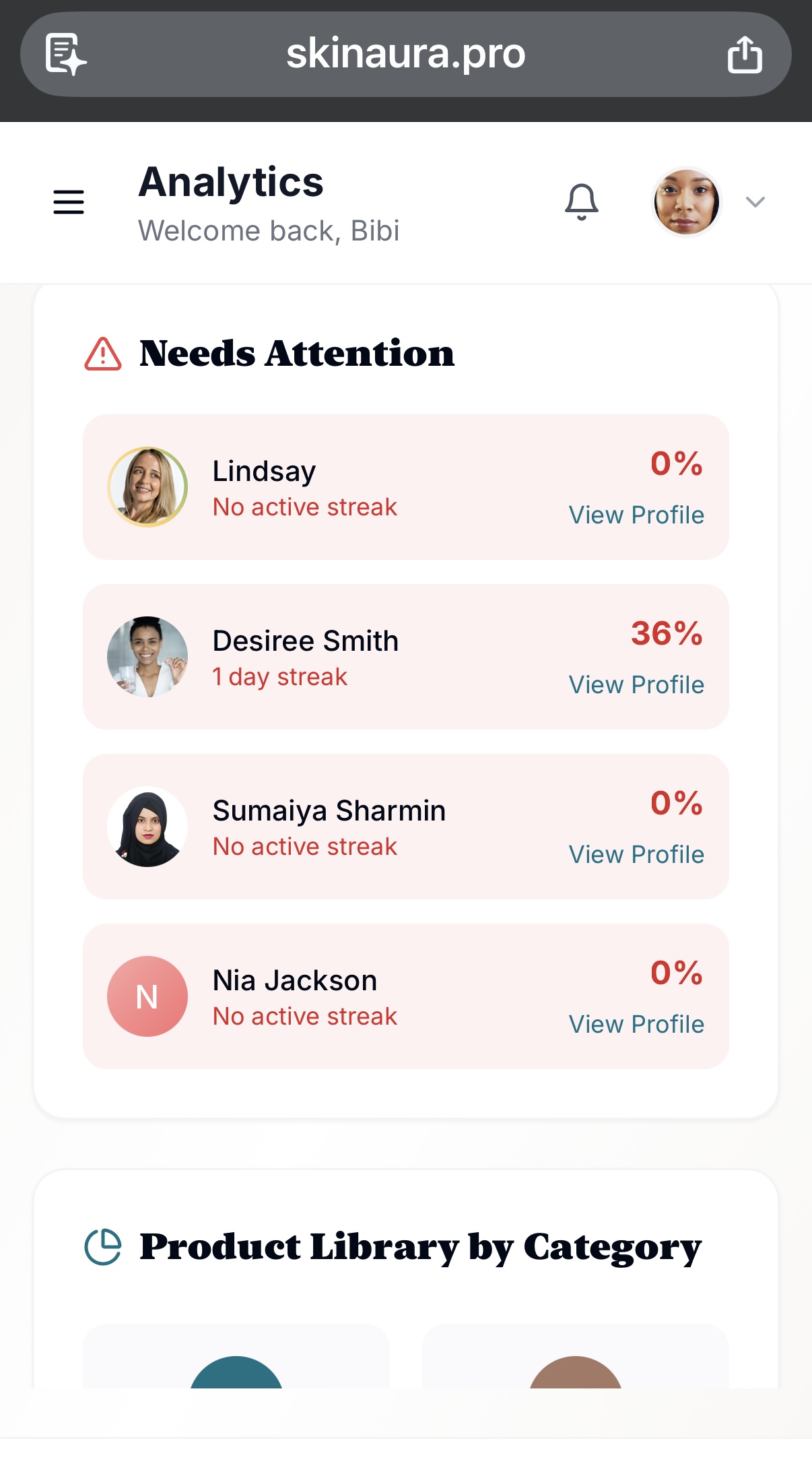 Needs Attention Dashboard