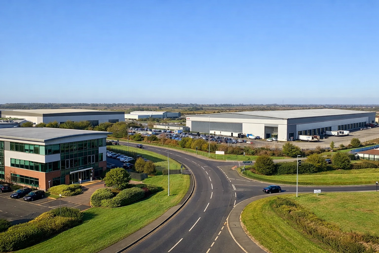 Commercial business park in Northamptonshire where Womblers offers office IT recycling and compliance.