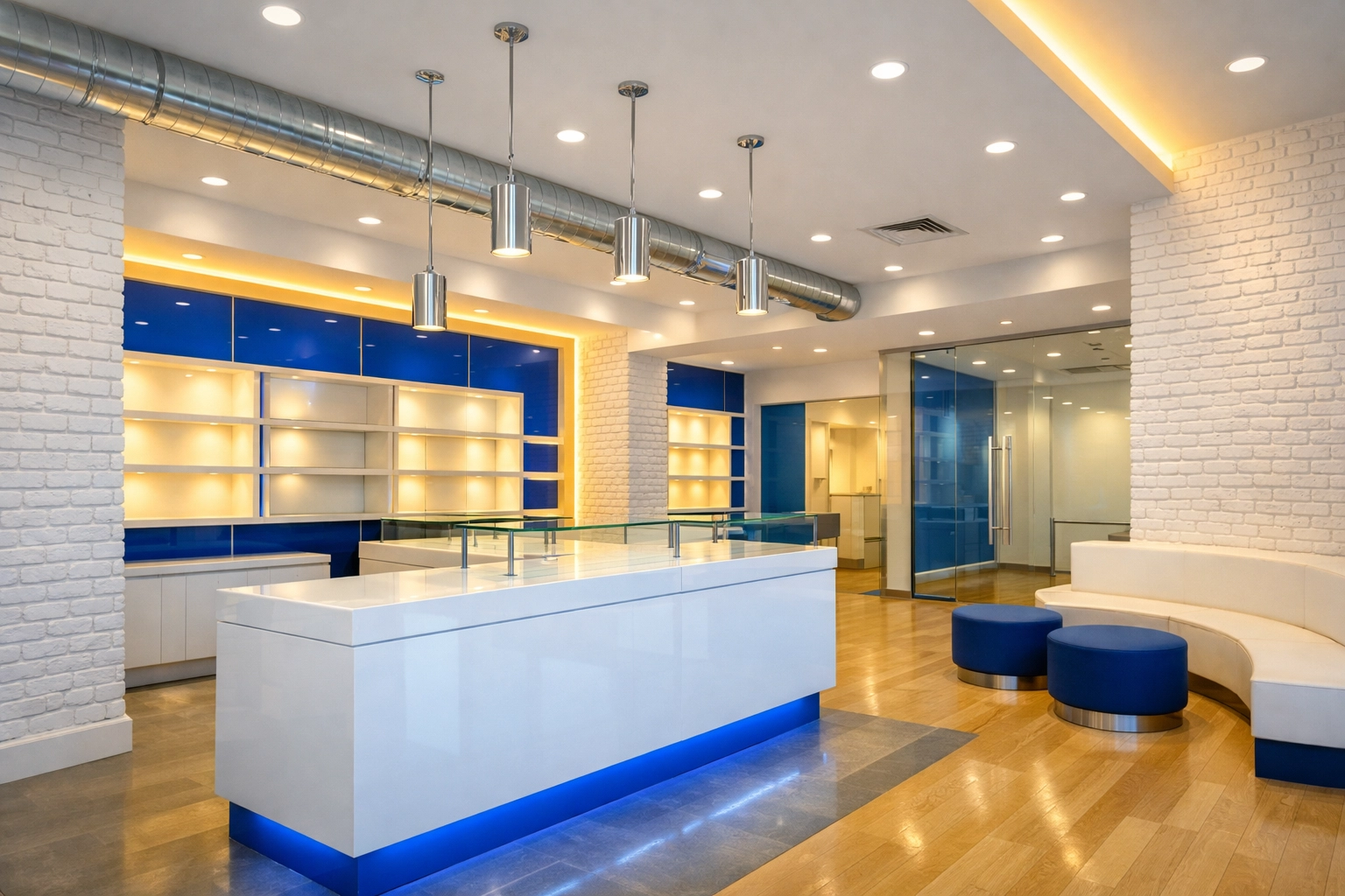 Detailed post-construction cleaning in a new Leominster commercial office space ready for move-in.