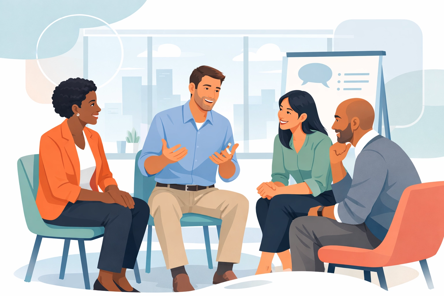 Addiction treatment call center team training in active listening and empathy skills