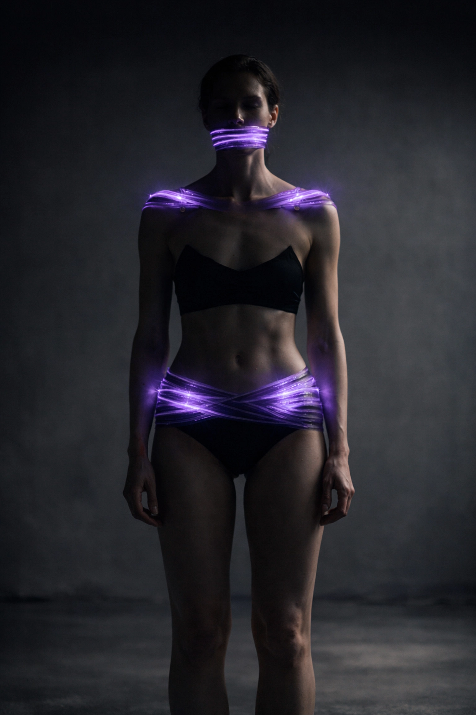 Visual representation of somatic tension in the jaw and shoulders linked to repressed emotions.