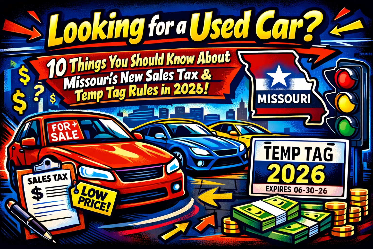 [HERO] Looking for a Used Car? 10 Things You Should Know About Missouri’s New Sales Tax & Temp Tag Rules in 2026