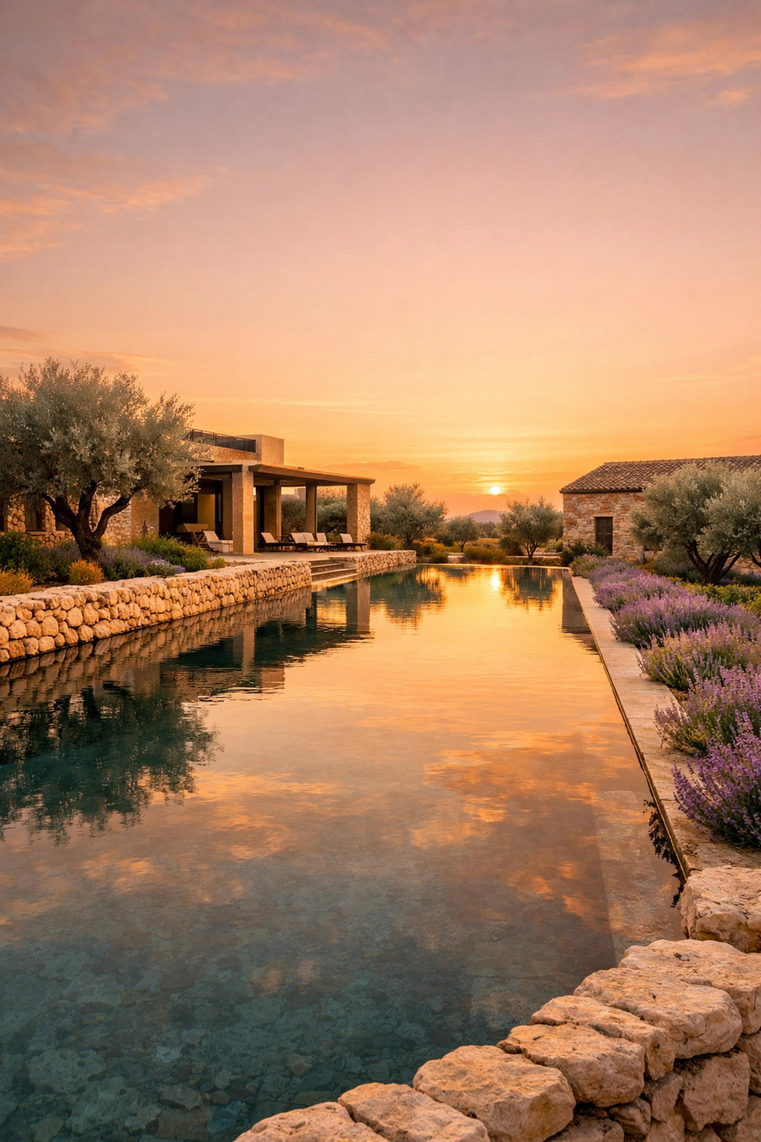 Luxury infinity pool and gardens at Signorino Eco Resort & Spa in Western Sicily.