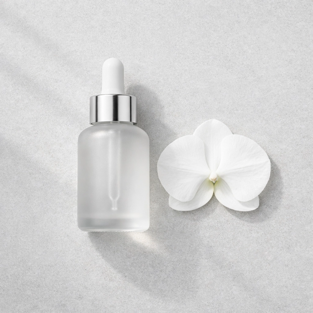 Premium peptide dropper bottle representing high-end Chonluten respiratory health supplements.