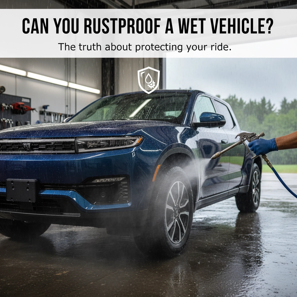 Can you rustproof a wet vehicle?