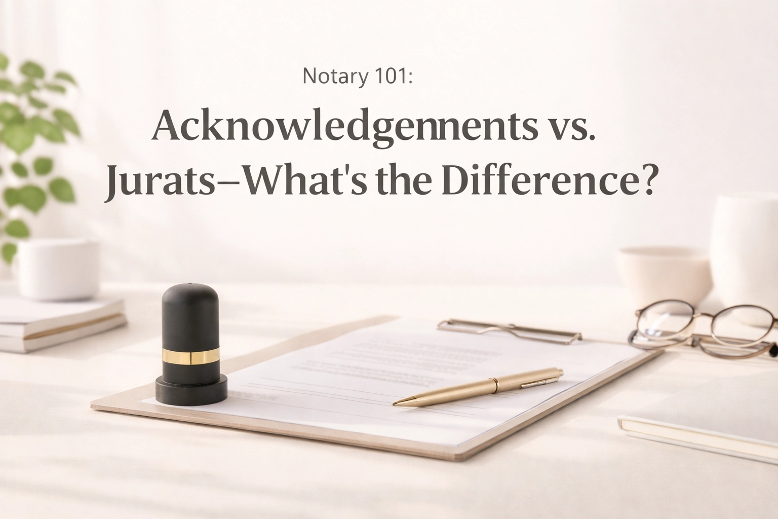 [HERO] Notary 101: Acknowledgements vs. Jurats, What