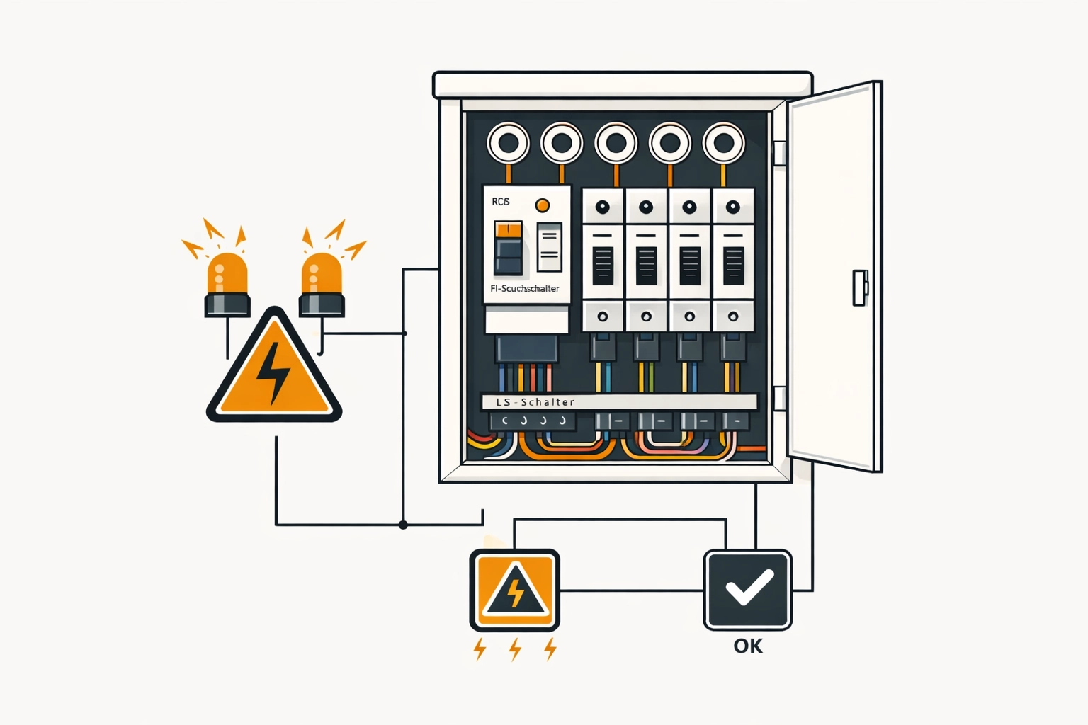 Sicherungskasten Modernisierung in Simmering Moderner Sicherungskasten mit FI-Schutzschalter in Wohnung in 1110 Wien