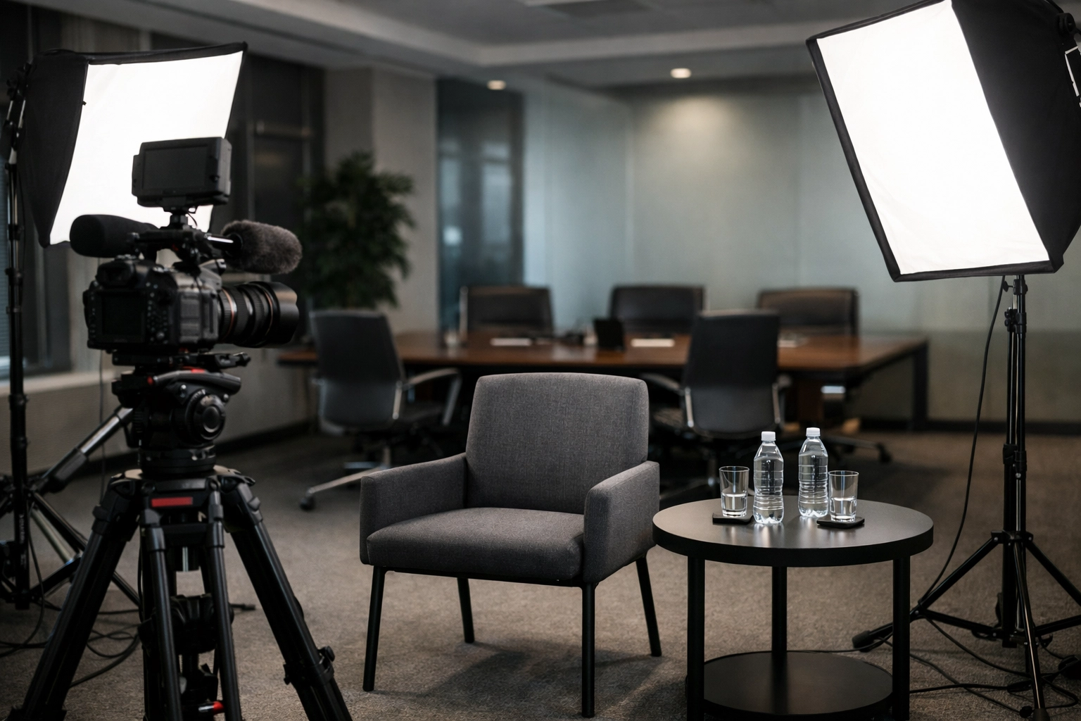 Professional Interview Setup in Office