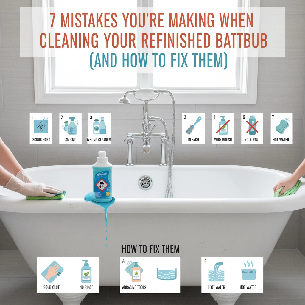 7 Mistakes You're Making When Cleaning Your Refinished Bathtub (And How to Fix Them)
