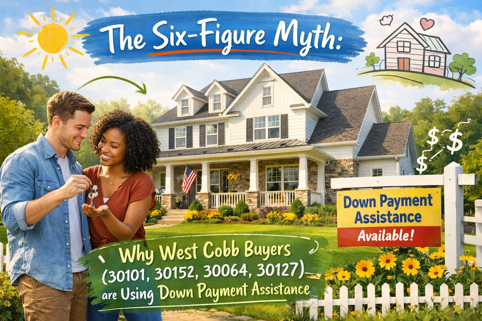 [HERO] The Six-Figure Myth: Why West Cobb Buyers (30101, 30152, 30064, 30127) are Using Down Payment Assistance