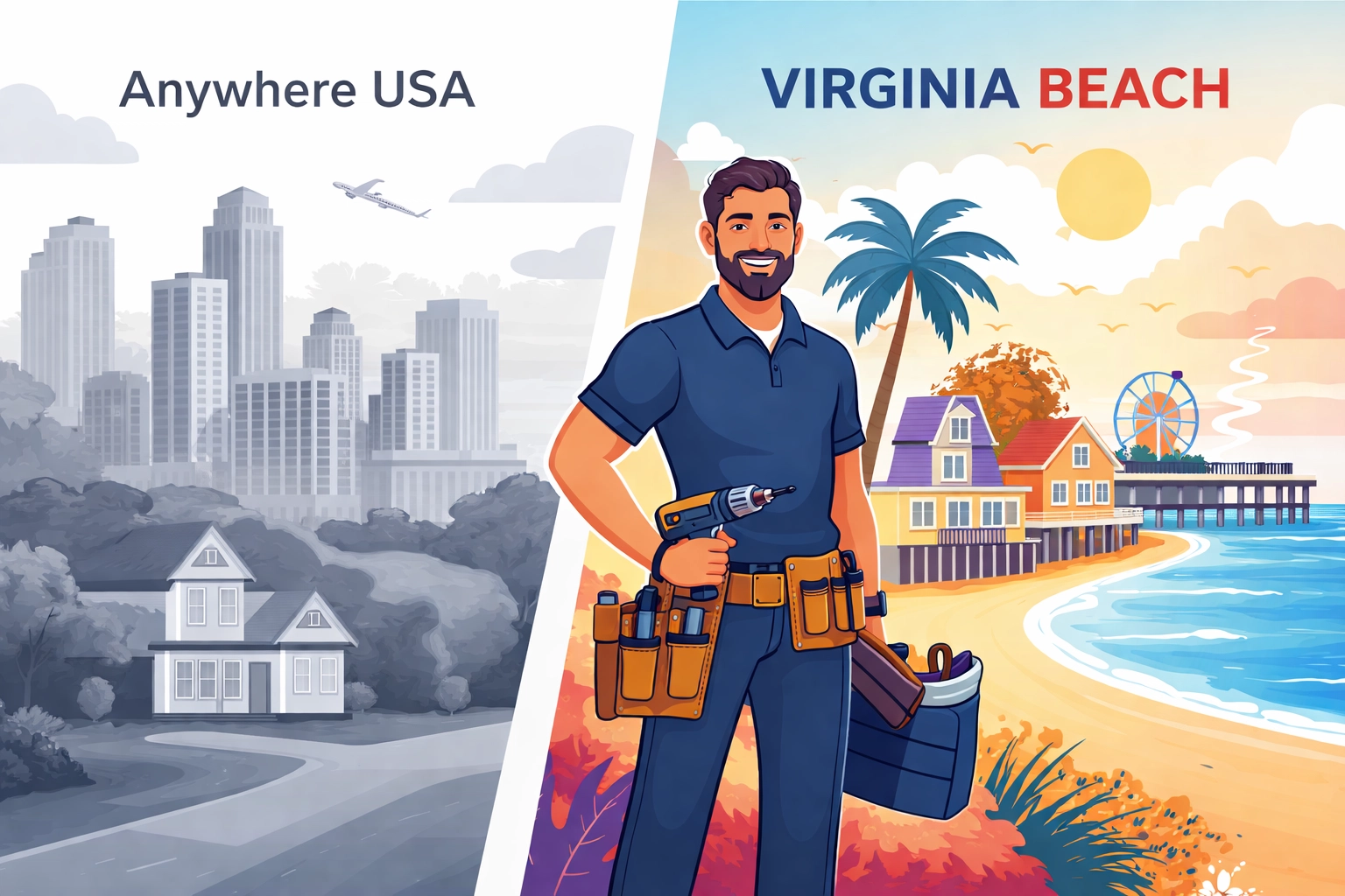 Comparison of generic national lead service vs. local Virginia Beach contractor marketplace