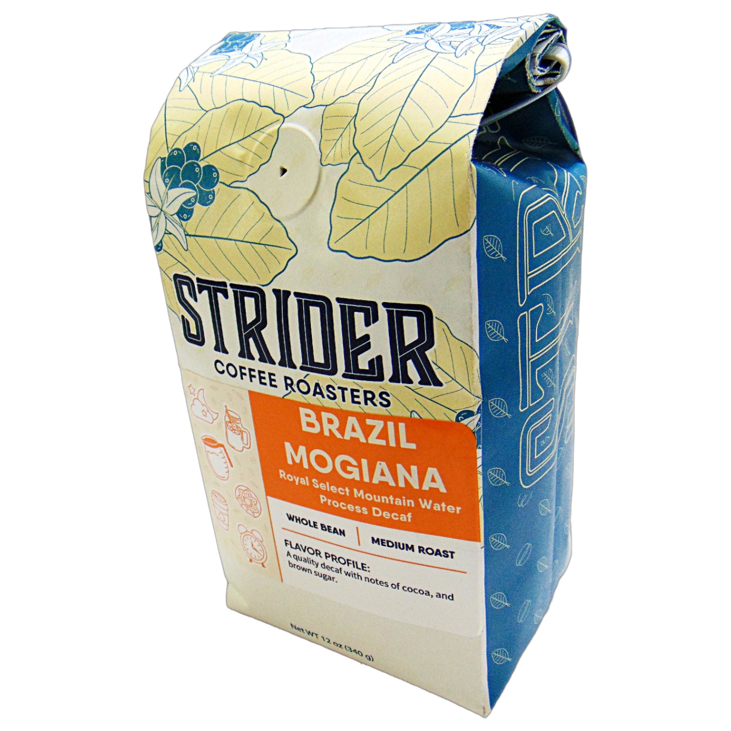 Strider Coffee Roasters Brazil Mogiana Decaf Whole Bean Coffee