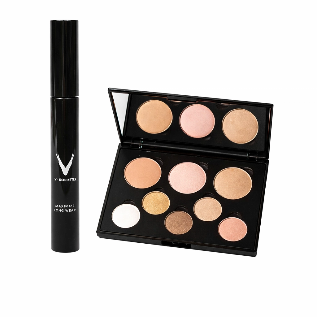 V Kosmetik Maximize Long Wear Mascara and Face Palette