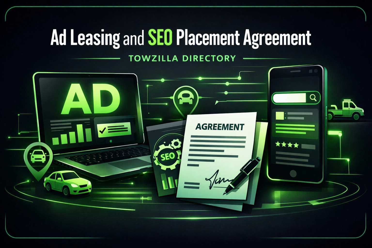 [HERO] Ad Leasing and SEO Placement Agreement - Towzilla Directory