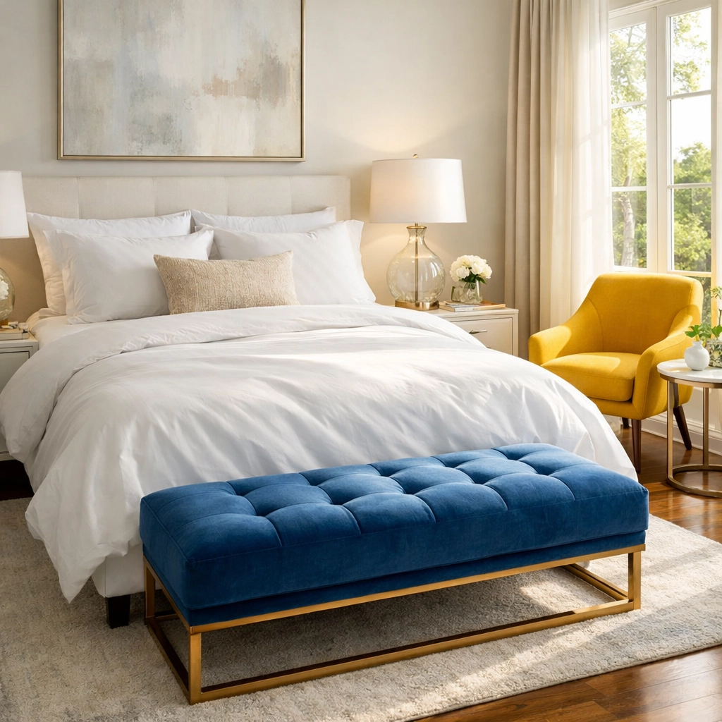 Sparkling master bedroom in Bedford showcasing the results of expert post construction cleaning and deep cleaning.