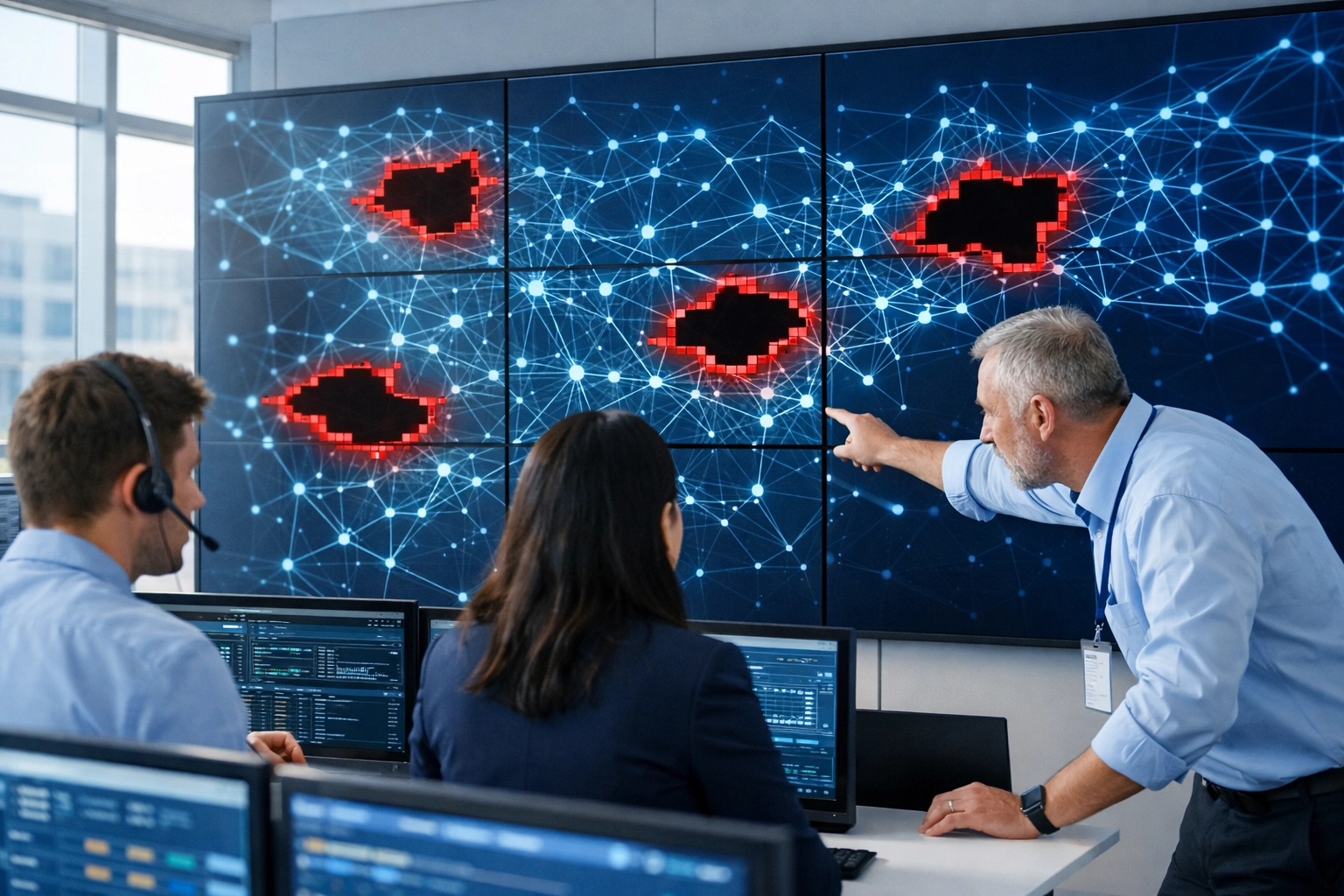 ServiceNow ITOM network map showing missing subnet gaps and infrastructure visibility issues in CMDB