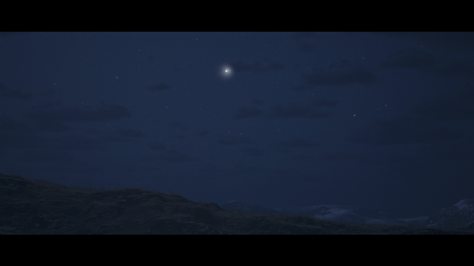 Star of Bethlehem Above Mountains