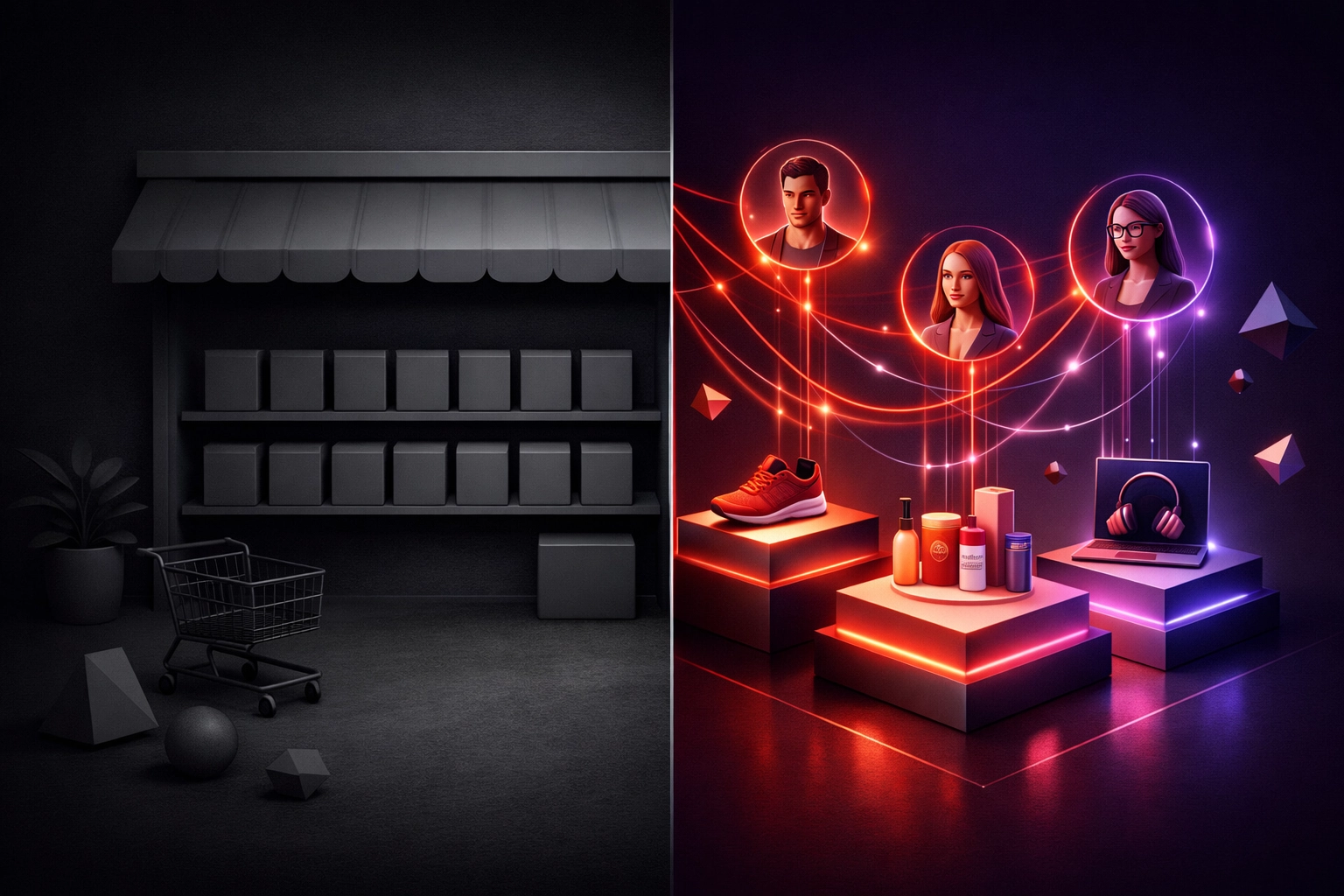 Comparison of generic one-size-fits-all business versus personalized customer experience approach