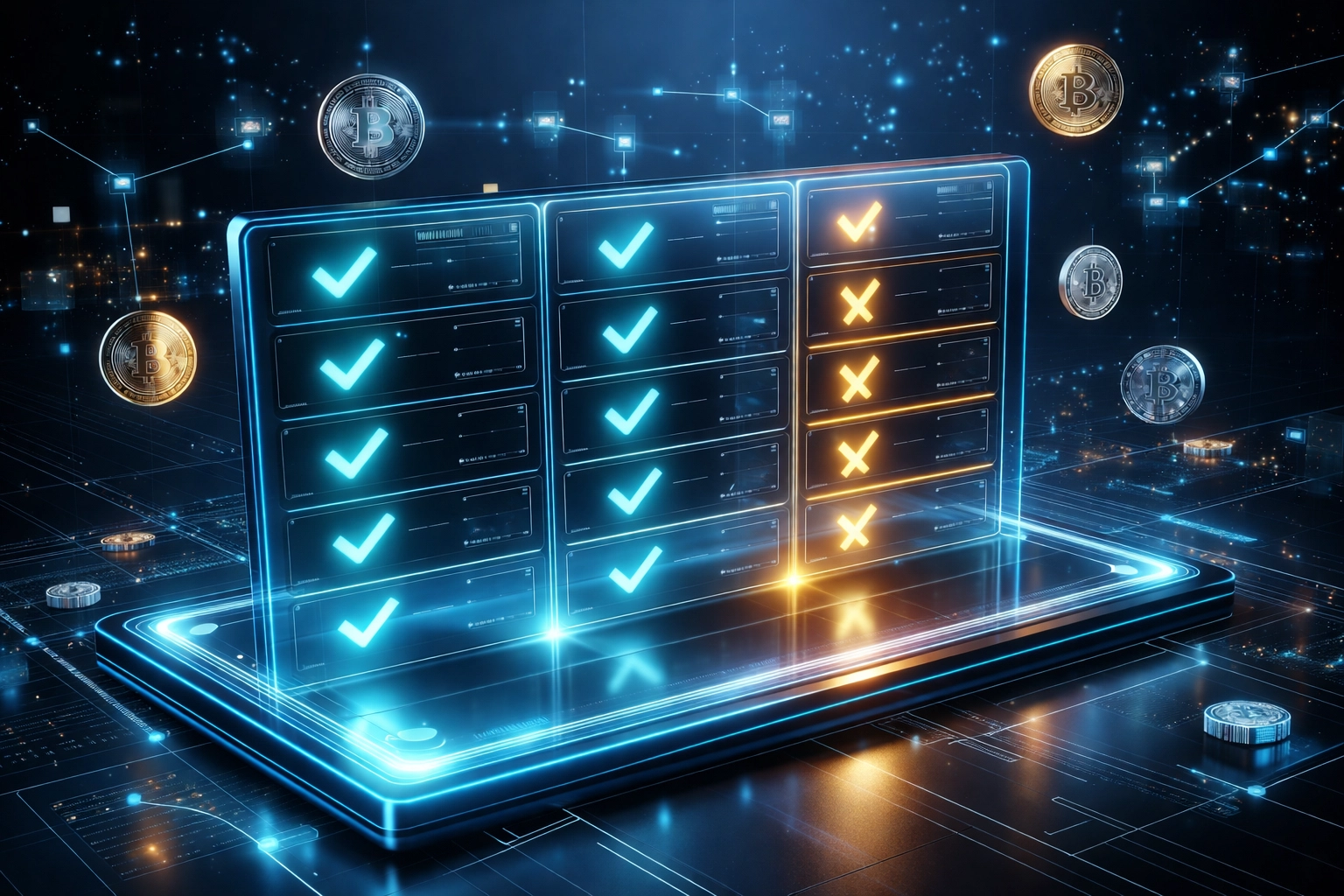 Visual dashboard comparing crypto payment platforms, highlighting Larecoin's web3 features and metaverse integration.