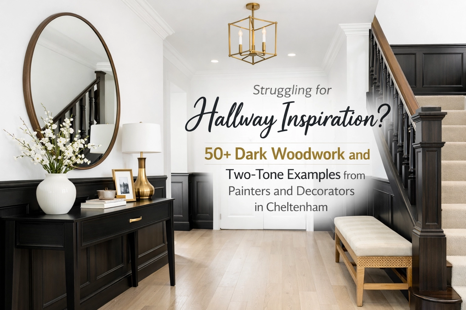 [HERO] Struggling for Hallway Inspiration? 50+ Dark Woodwork and Two-Tone Examples from Painters and Decorators in Cheltenham