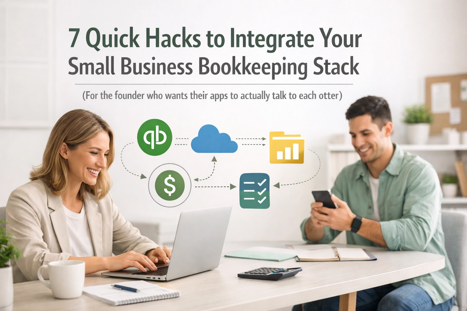 [HERO] 7 Quick Hacks to Integrate Your Small Business Bookkeeping Stack (For the founder who wants their apps to actually talk to each other)