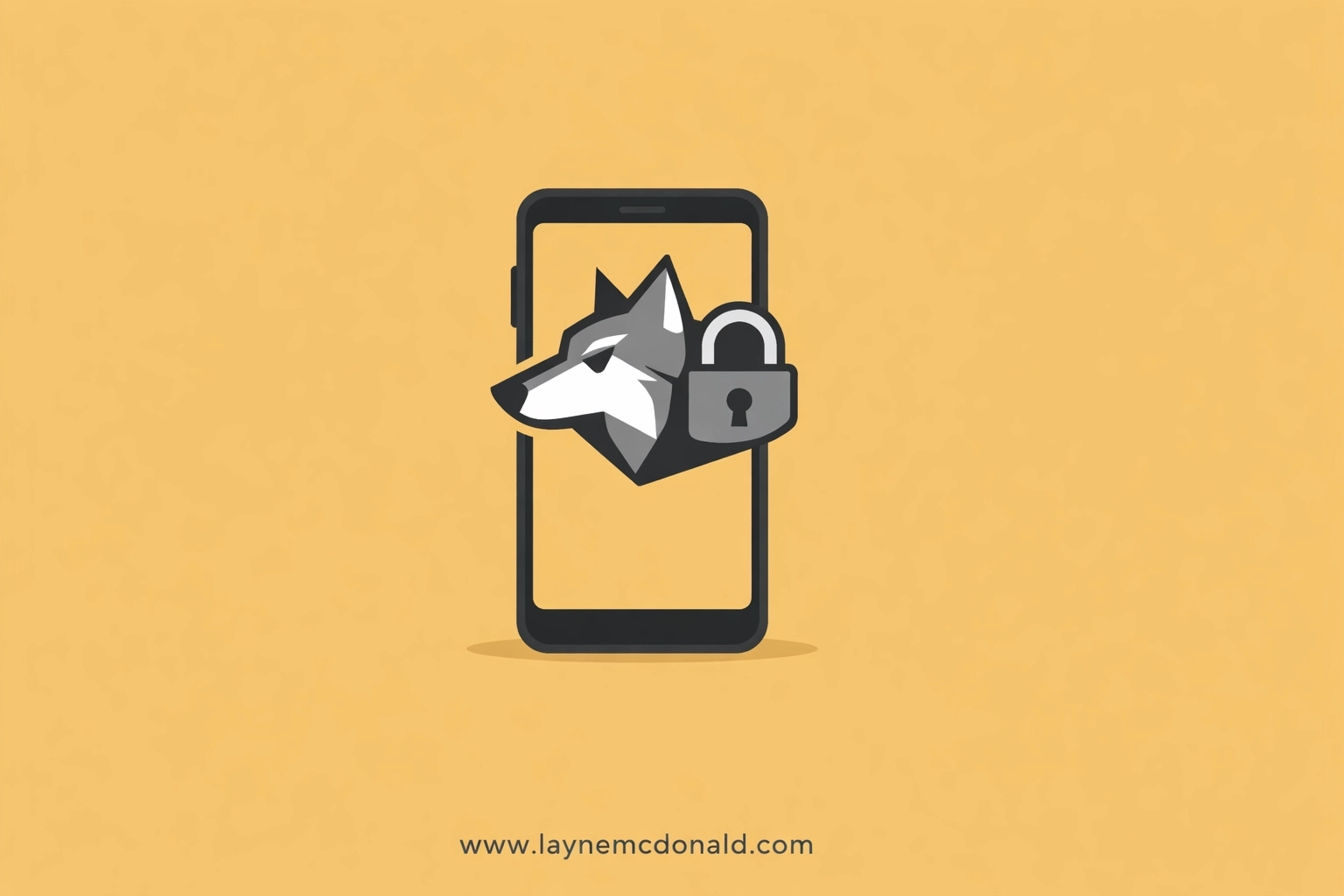 Digital safety illustration showing a smartphone with a security lock and watchdog icon for Christian family protection.