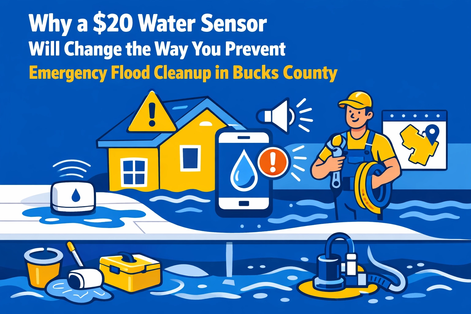 [HERO] Why a $20 Water Sensor Will Change the Way You Prevent Emergency Flood Cleanup in Bucks County
