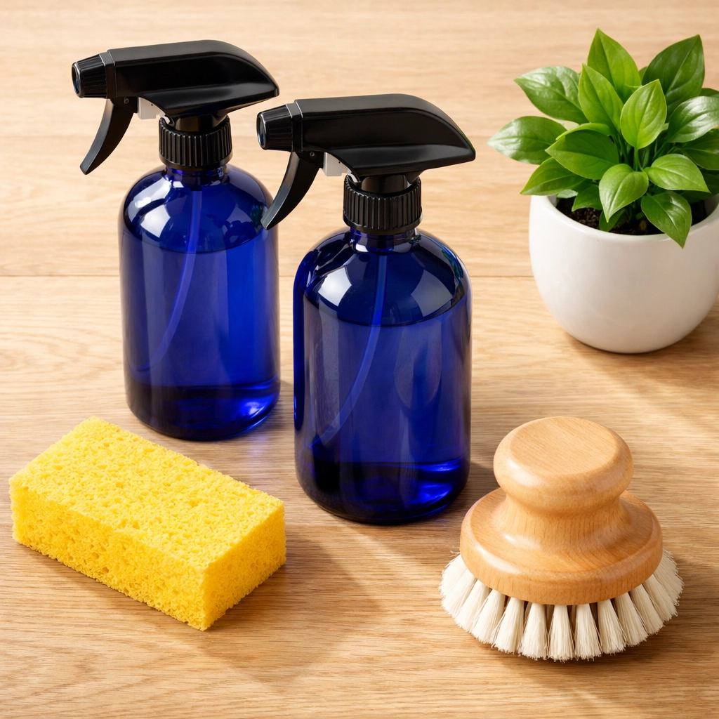 Eco-friendly and non-toxic supplies used by professional cleaning services near me for a healthy home.