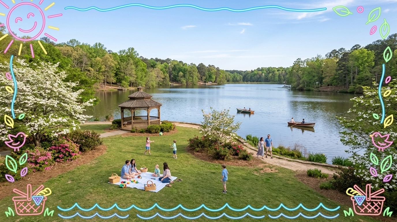 Traditional East Cobb neighborhood street in spring Traditional East Cobb neighborhood street in spring