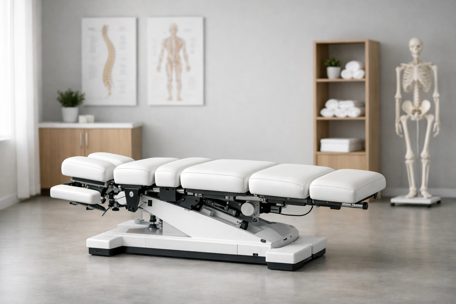 Modern chiropractic adjustment room with a professional table, representing a solid foundation for local SEO.