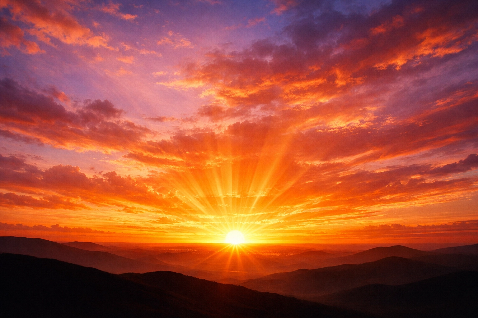 Sunrise over horizon representing new hope and Jesus returning to restore all things