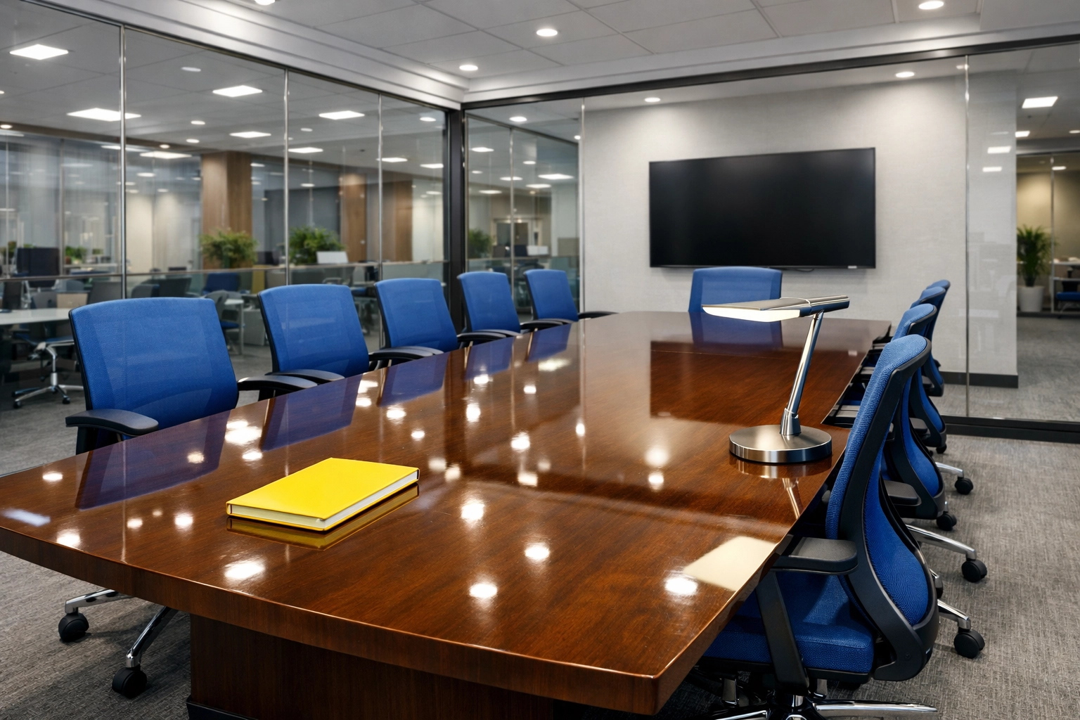 Clean and professional office conference room in Franklin highlighting commercial cleaning excellence.