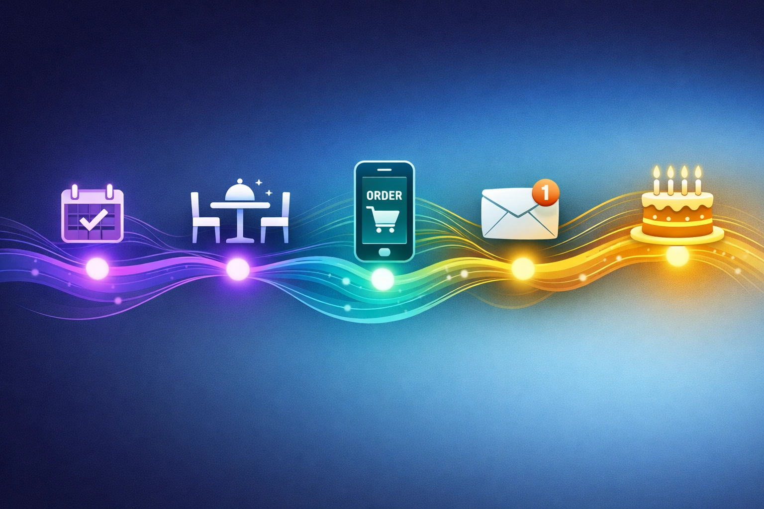 Customer journey map showing restaurant touchpoints from reservation to dining experience