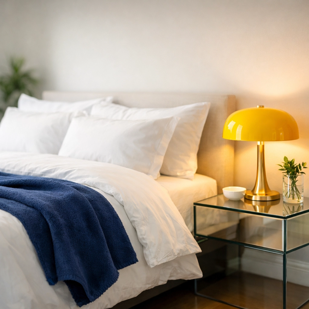 Professional residential cleaning results in a dust-free bedroom with fresh linens and clean surfaces.