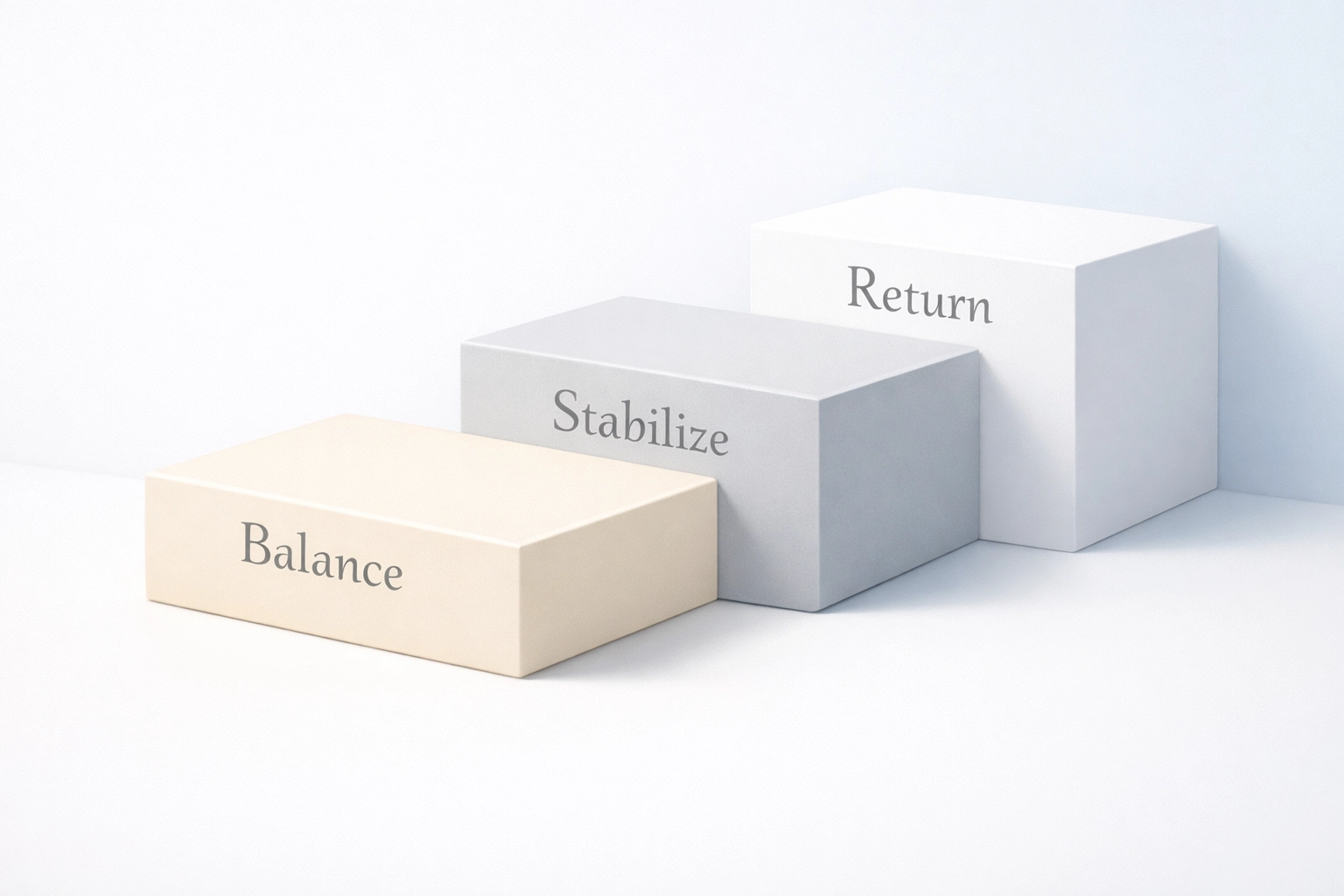 Three-step sciatica recovery process: Balance, Stabilize, and Return to activities