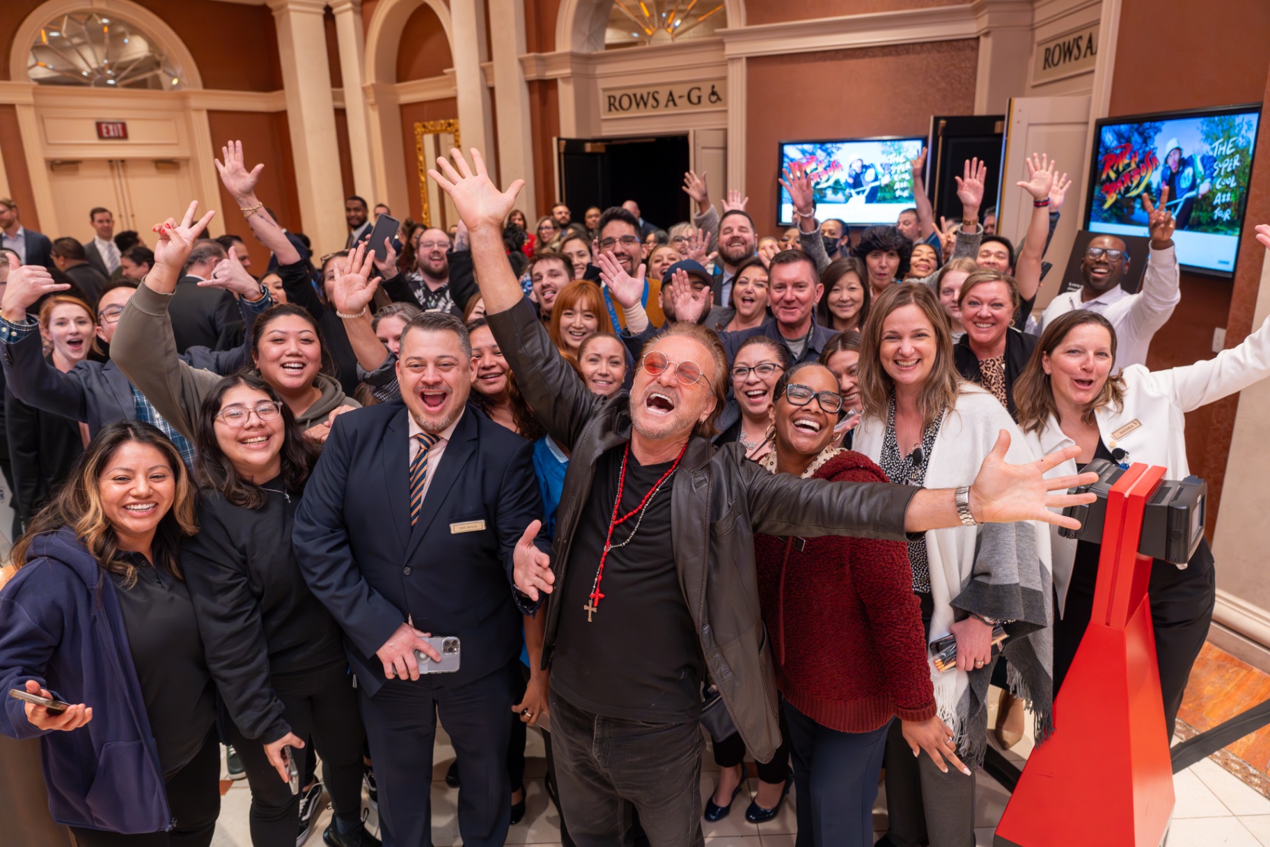 On-stage celebration—high-energy corporate event coverage with real momentum