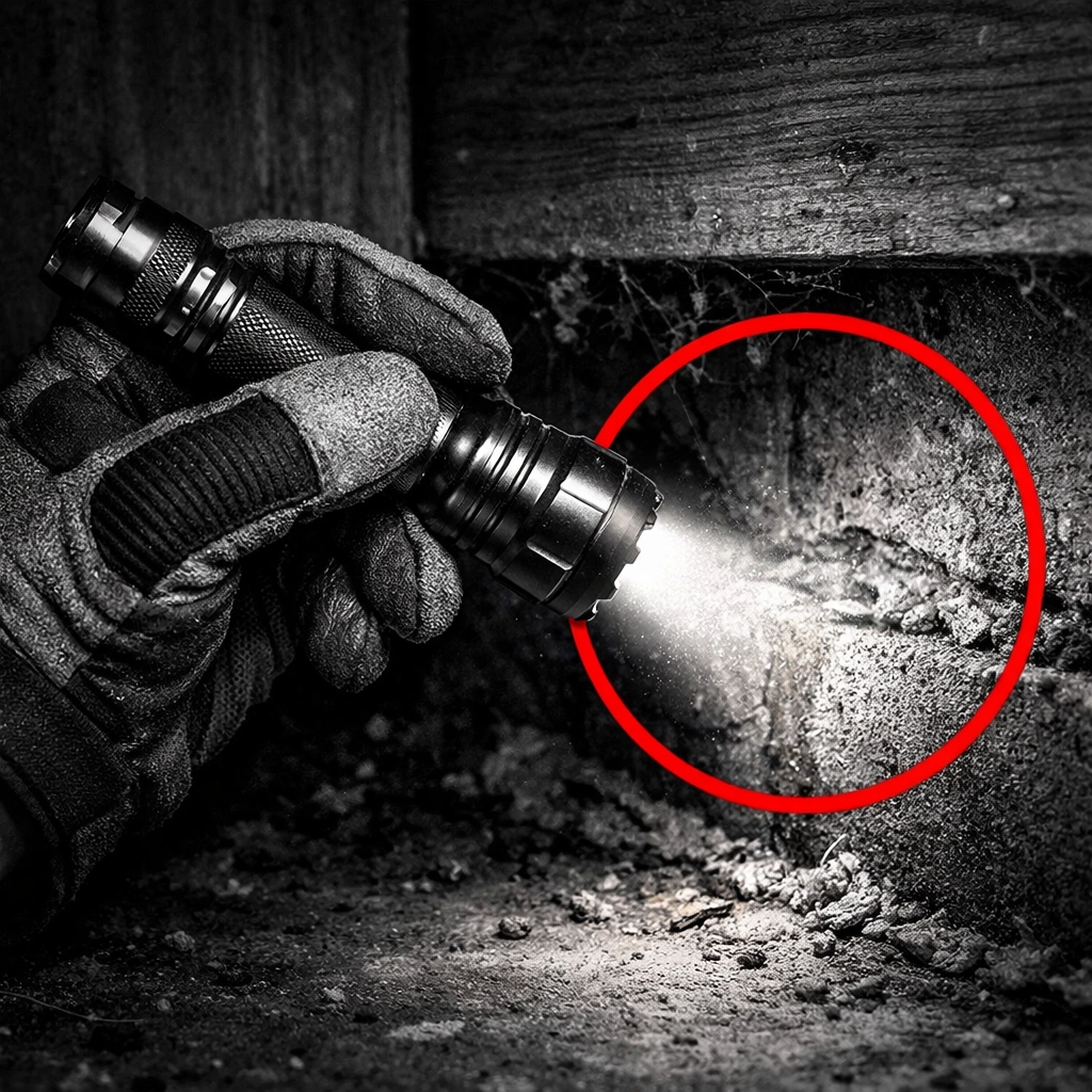 Expert pest control technician inspecting a Coolidge home foundation for entry points.