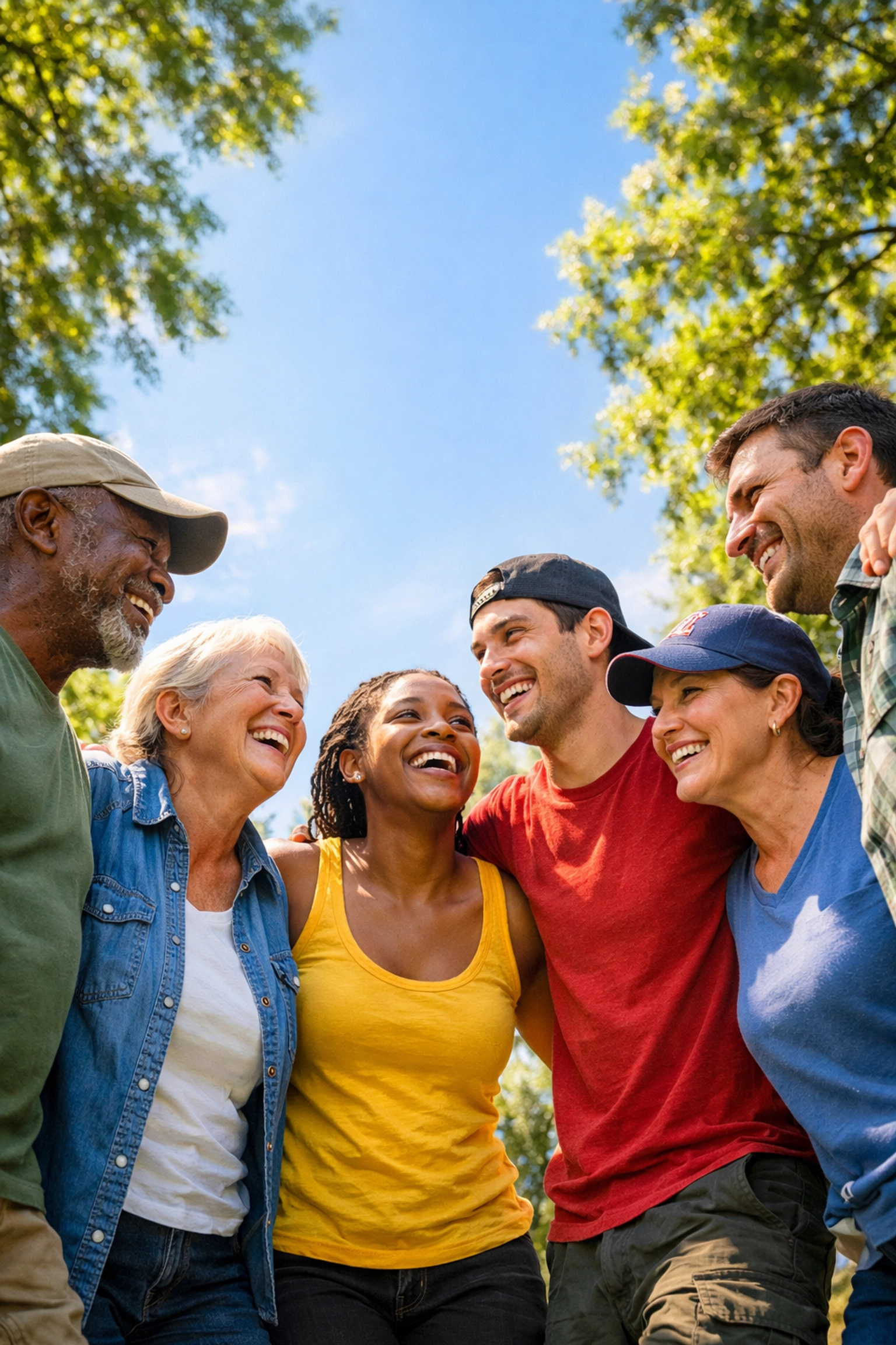 A South Jersey community gathering outdoors to represent shared strength and resilience in times of need.