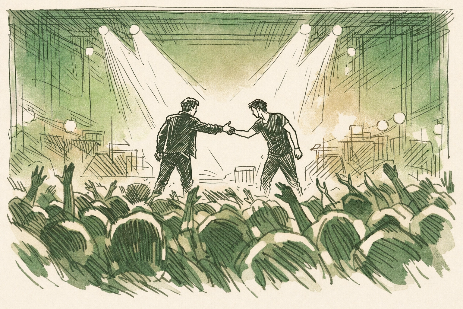 Stadium concert climax as rock star publicly declares love in gay romance The Final Chord