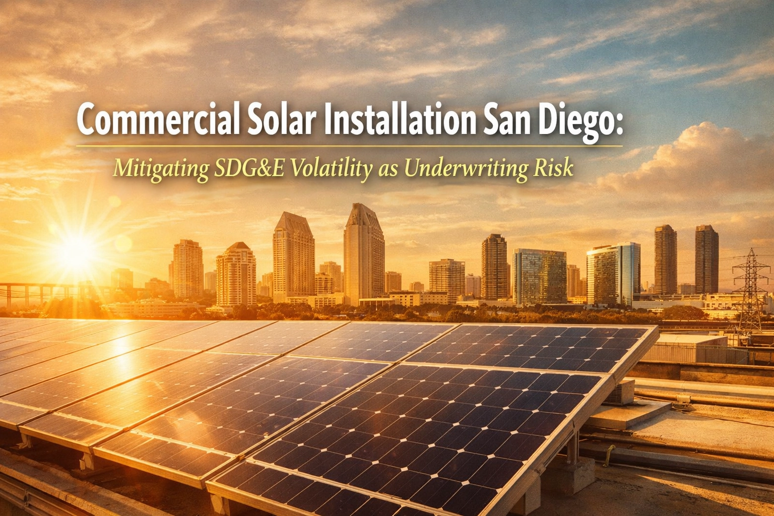 [HERO] Commercial Solar Installation San Diego: Mitigating SDG&E Volatility as Underwriting Risk