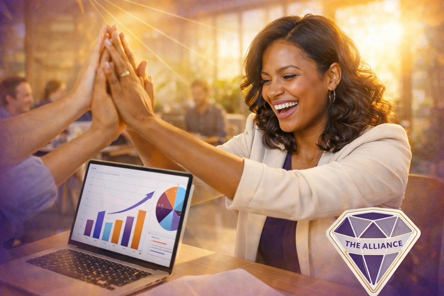 Entrepreneur experiencing business growth success with AI automation tools