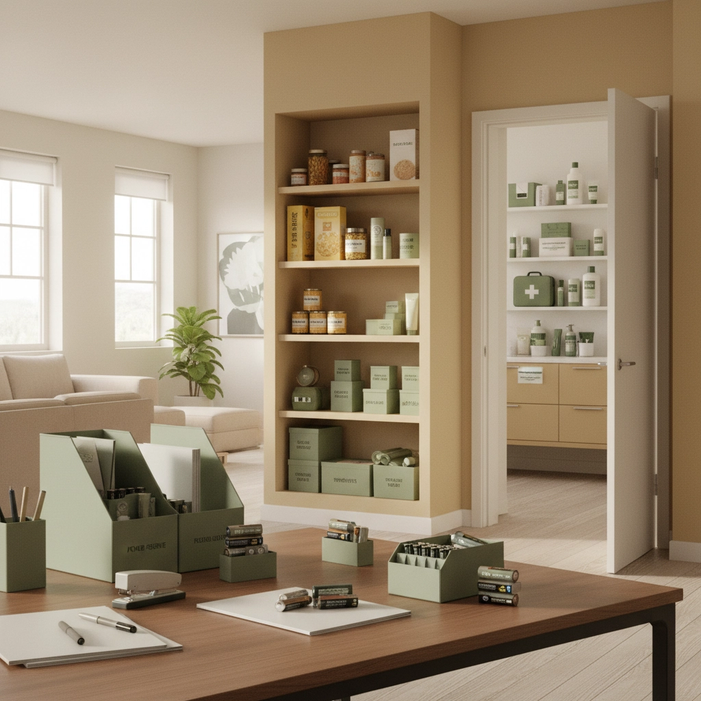 Image shoring the dining and living area of an apartment that has lots of smart storage.