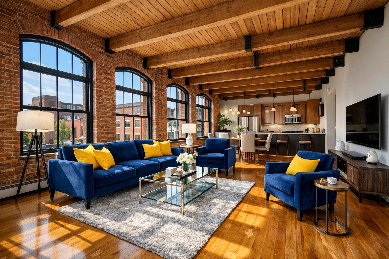 Spotless Canal District loft interior after a professional deep cleaning Worcester session.