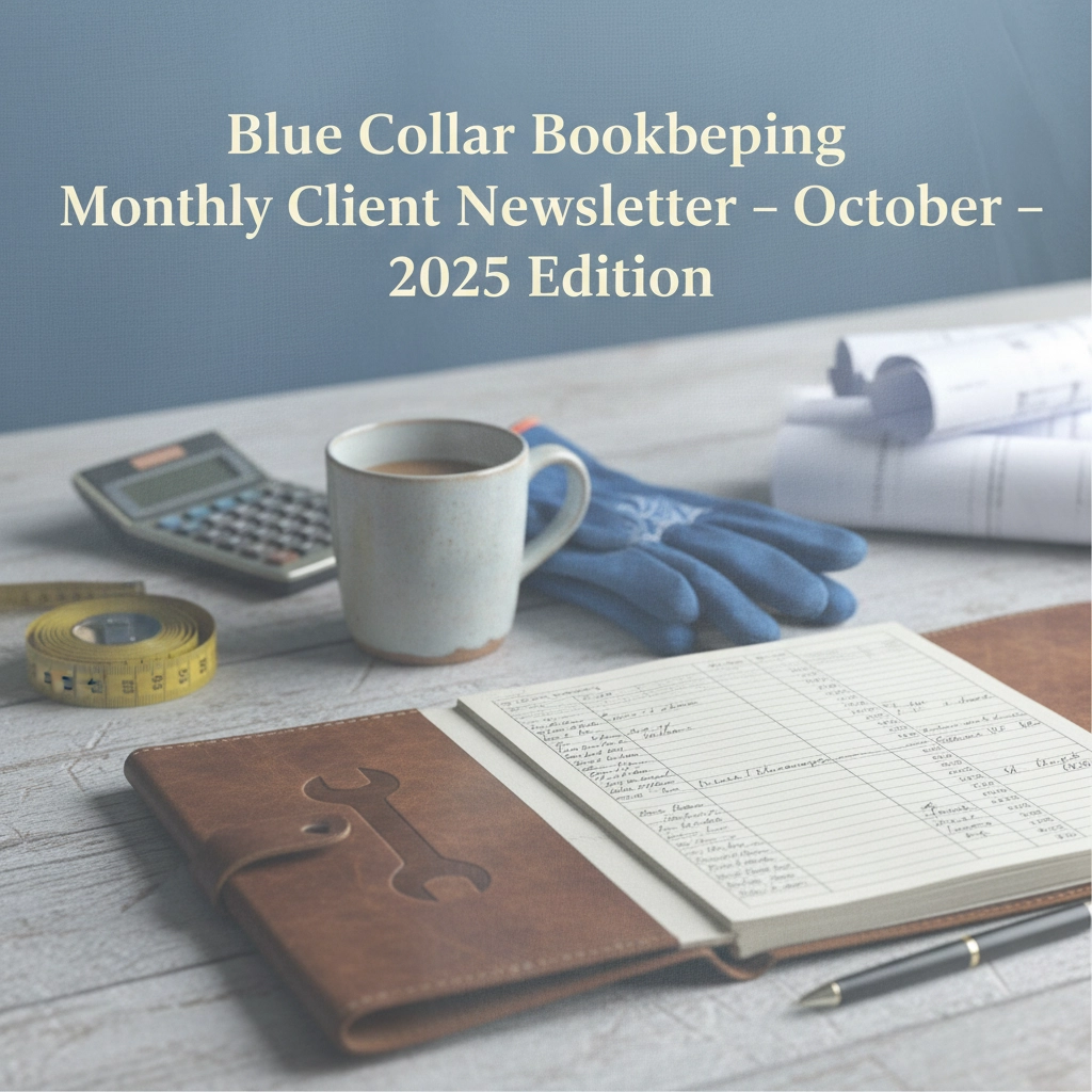 Blue Collar Bookkeeping Monthly Client Newsletter – October 2025 Edition