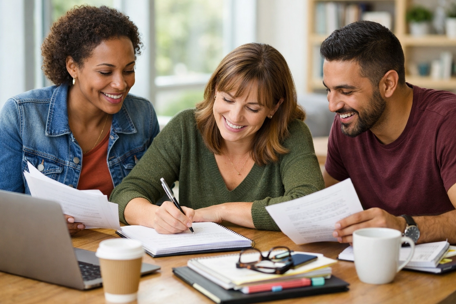 Students practicing CLEP exam essays with study group feedback and support (1x1, center safe zone) (1x1, center safe zone)