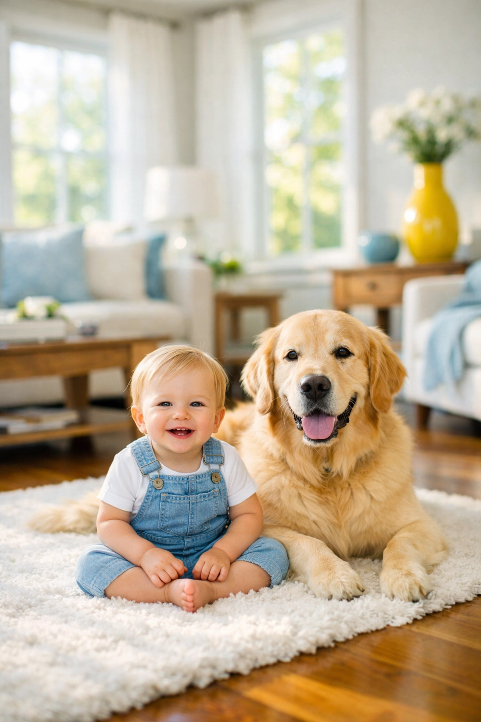 A safe, pet-friendly living room cleaned with eco-friendly deep cleaning services in Massachusetts.