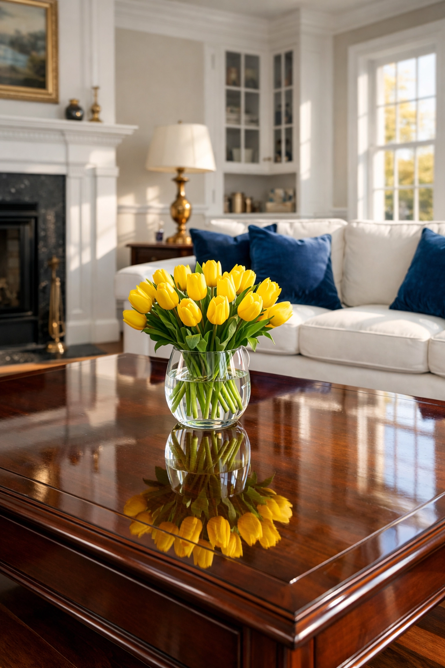 Pristine living room in Massachusetts cleaned by professional cleaning services near me.